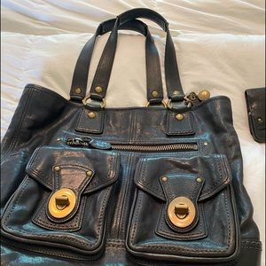 Coach Gigi anniversary Legacy tote bag and matching kiss lock wallet